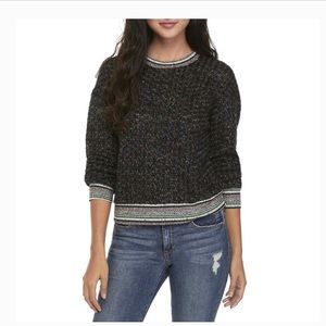 Multicolored Thread Crop Sweater Size S